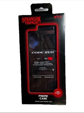Netflix Stranger Things Black 'Code Red' Walkie-Talkie Phone Case